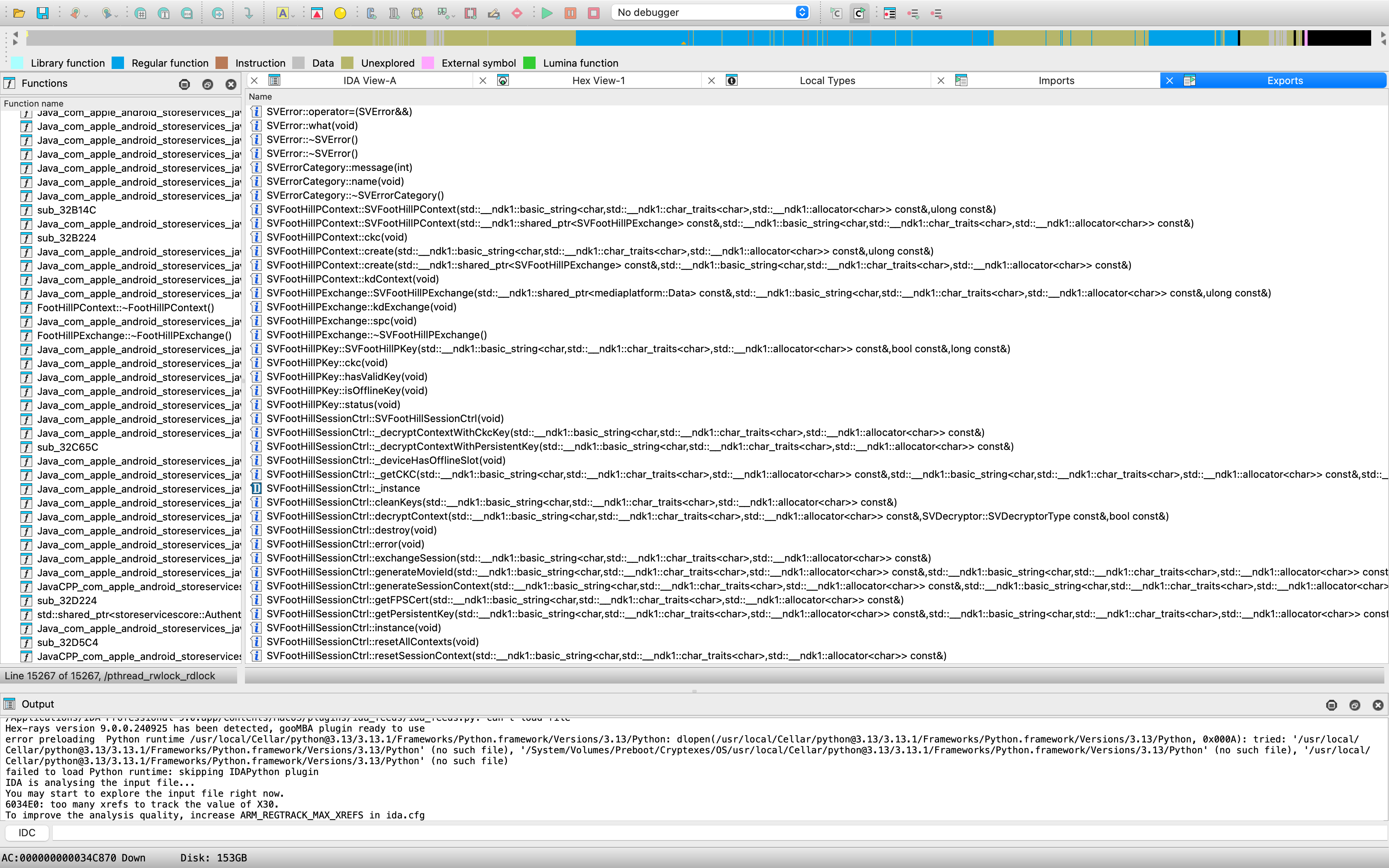 IDA Pro 函数列表