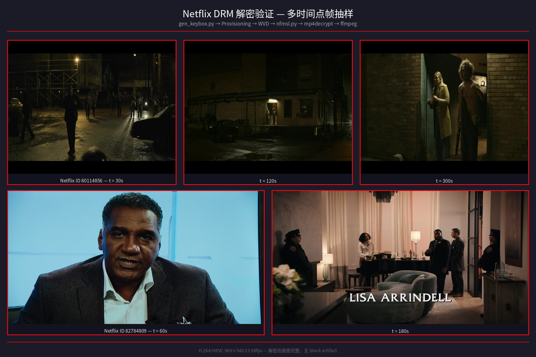 Netflix 解密验证 — 视频帧抽样